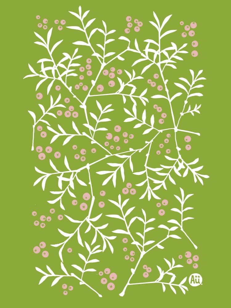 Botanical Berry Pattern by Aia Ueno — canvas wall art