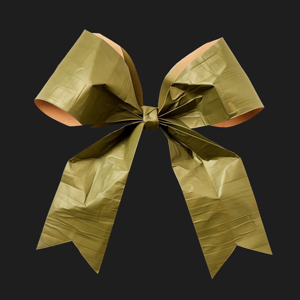 Golden Gift Bow by Marika Barsrsind β canvas wall art