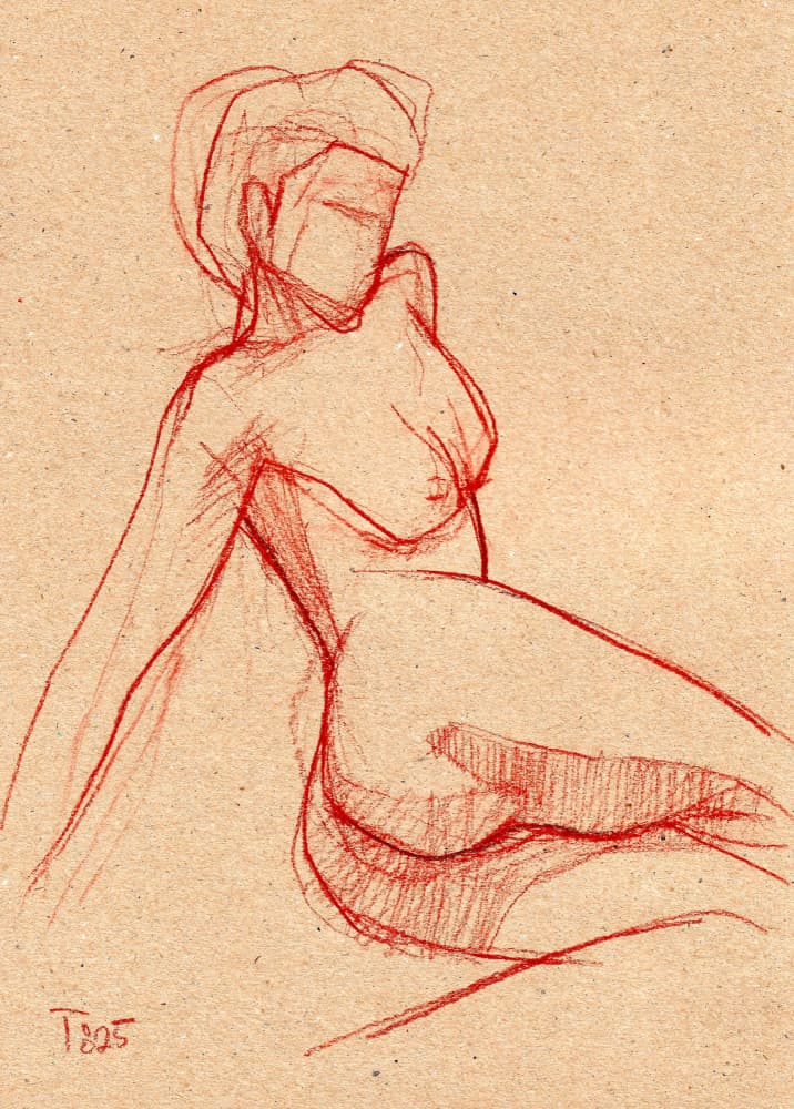 Seated Nude by Tore Bahnson — canvas wall art