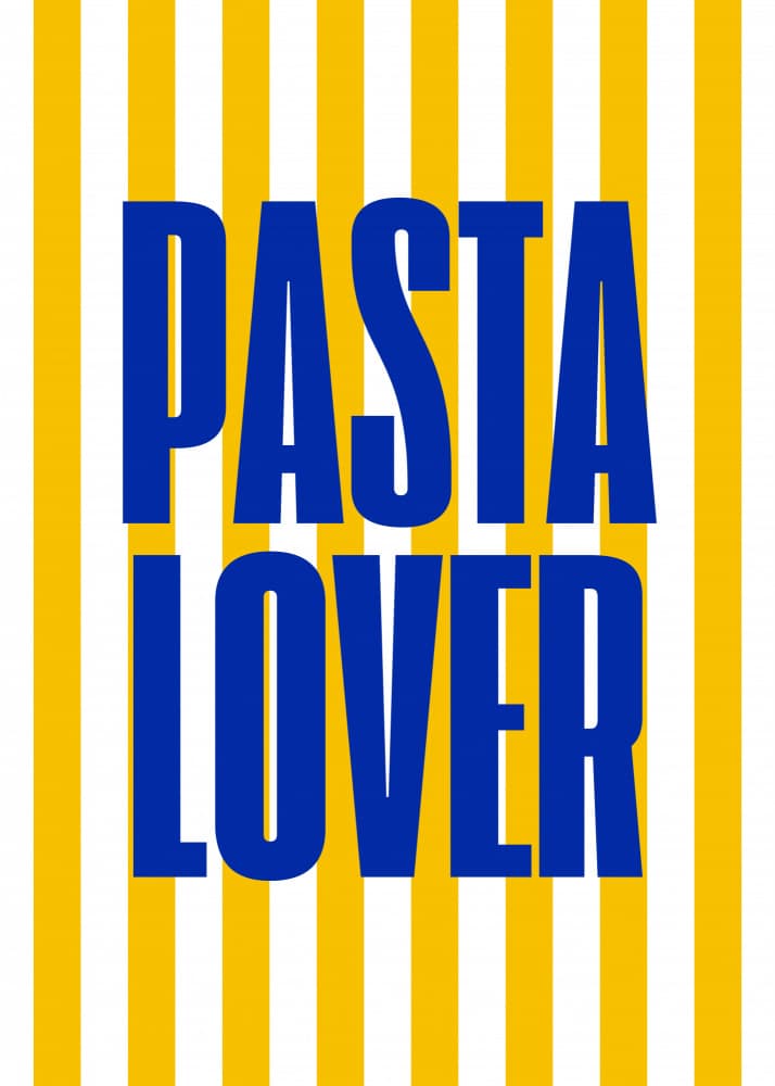 Pasta Lover Stripes by RS LAB STUDIO — canvas wall art