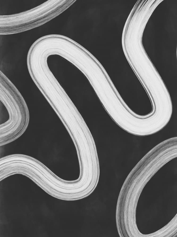 Wavy Lines Abstract by Elena Ristova — canvas wall art