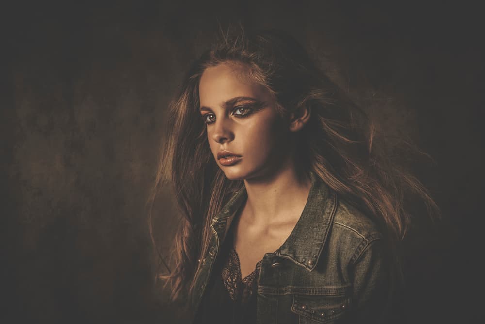 Moody Young Woman by gNo — canvas wall art