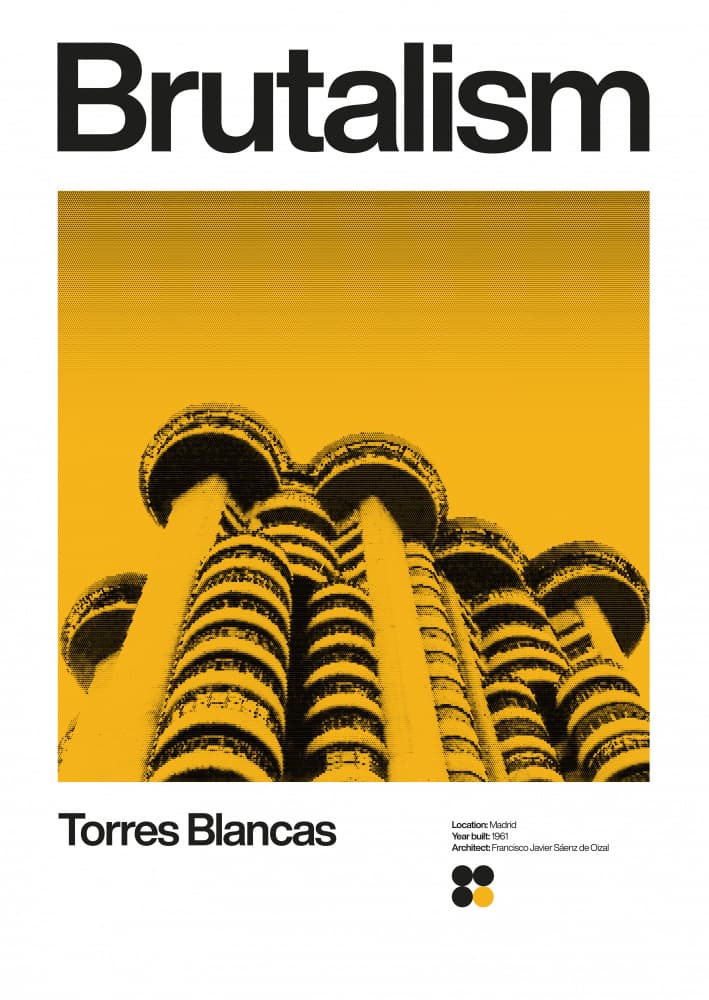 Bold Brutalist Architecture by David Vineïs — canvas wall art