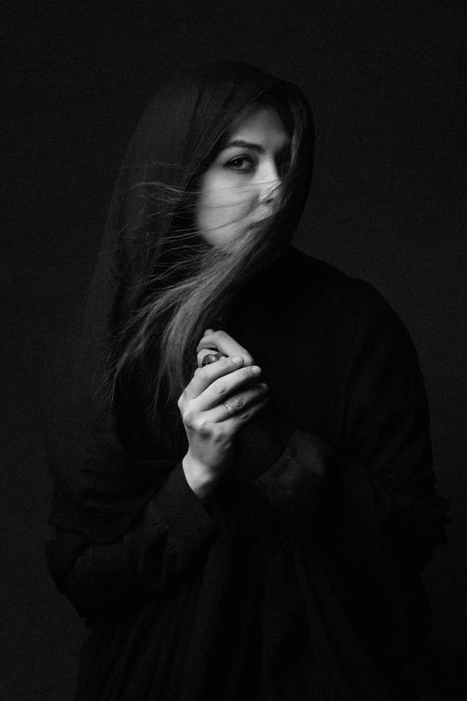 Mysterious Gaze by Mehdi Mokhtari — canvas wall art