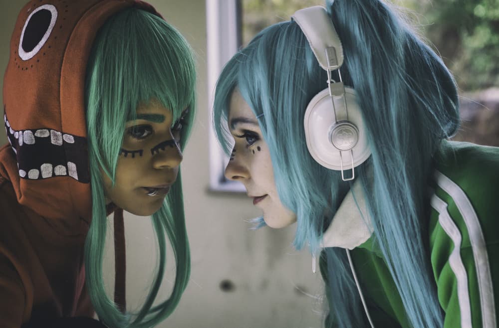 Vibrant Cosplay Encounter by Georgios Bero — canvas wall art
