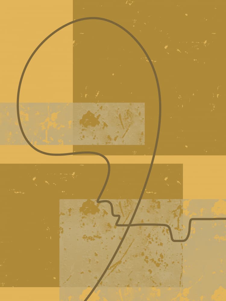 Golden Nine Abstract by Yuli Saputra — canvas wall art