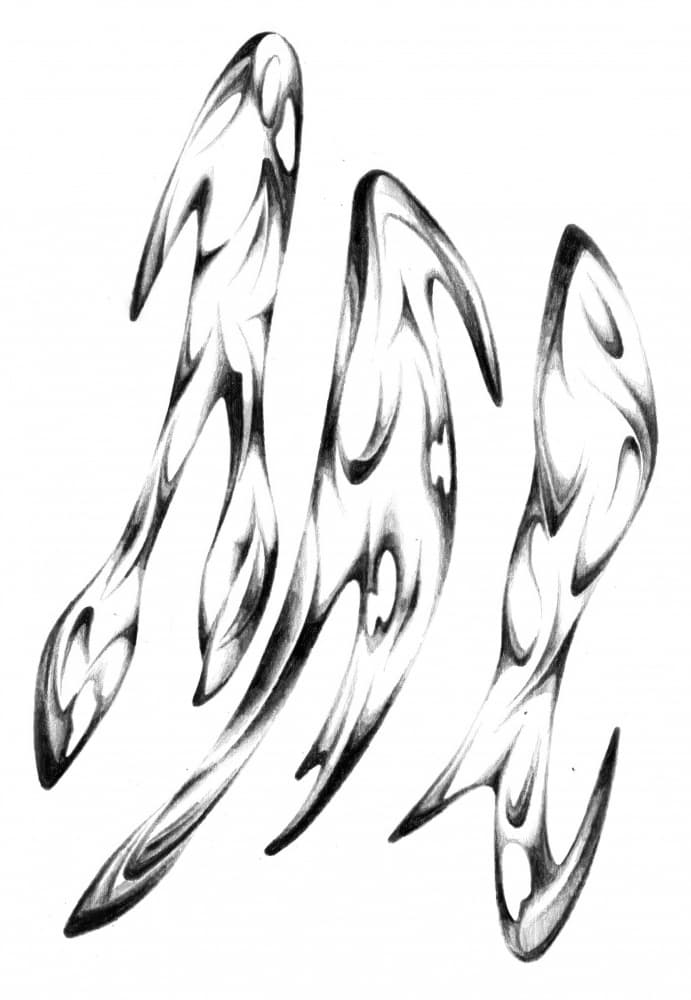 Monochrome Fluid Forms by Kulik — canvas wall art