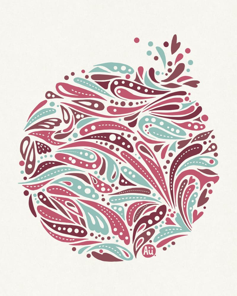 Swirling Petal Abstract by Aia Ueno — canvas wall art