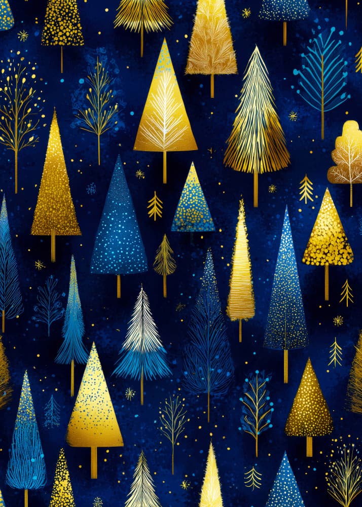 Golden Winter Forest by Justyna Jaszke — canvas wall art