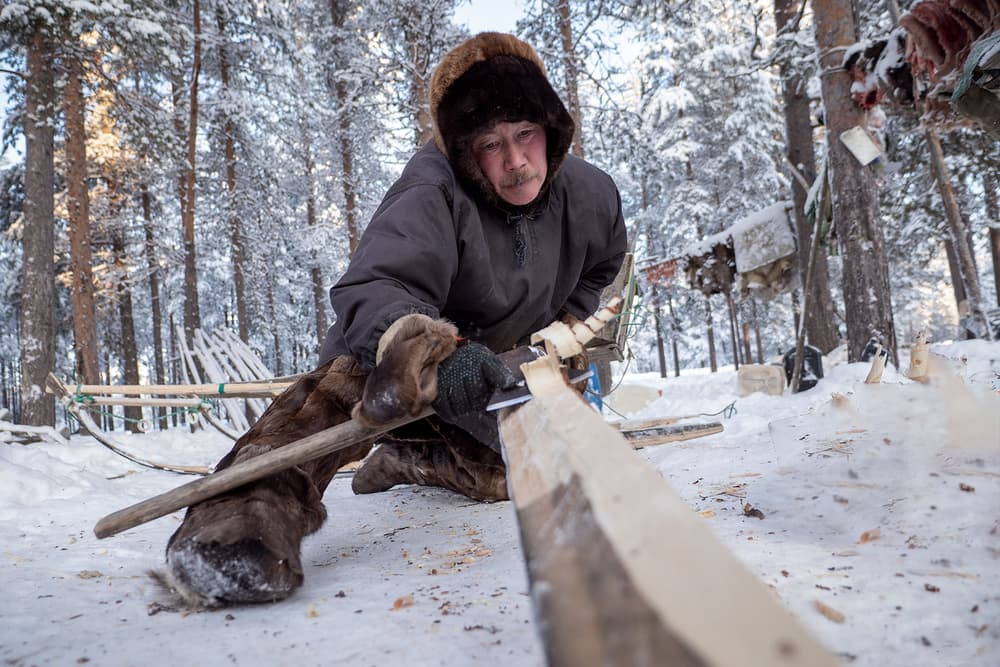 Traditional Sled Building by Marcel Rebro — canvas wall art