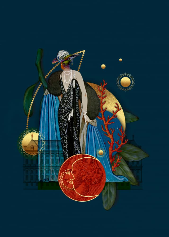 Celestial Fashion Dream by Atelier MHB — canvas wall art