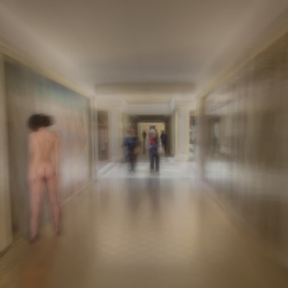 Naked In The Gallery by Colin Dixon — canvas wall art