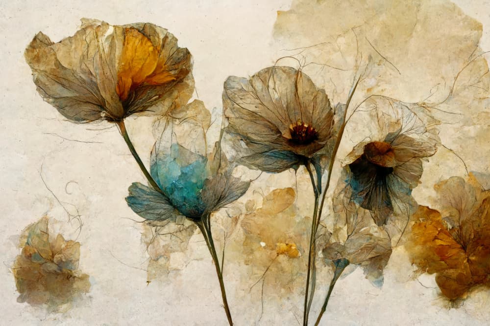 Ethereal Floral Painting by Treechild — canvas wall art