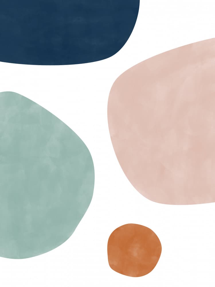 Modern Abstract Shapes by Elena Ristova — canvas wall art