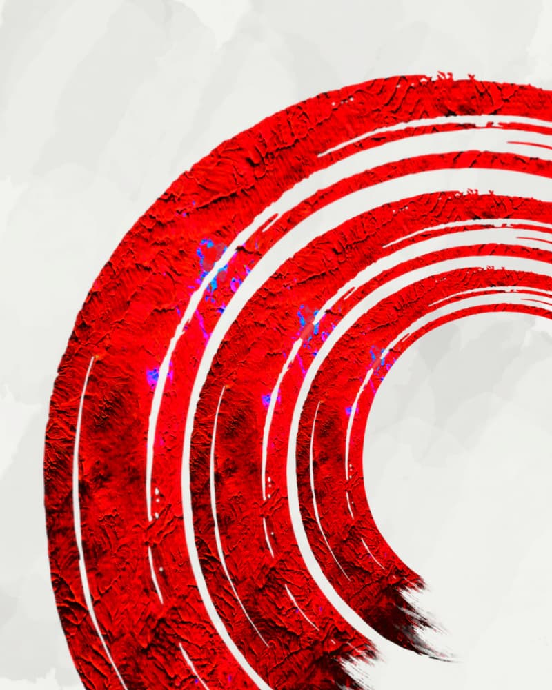 Bold Red Abstract by Sannel Larson — canvas wall art