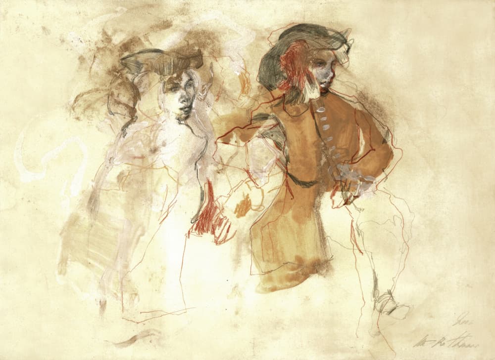 Two Expressive Figures by Ute Rathmann — canvas wall art