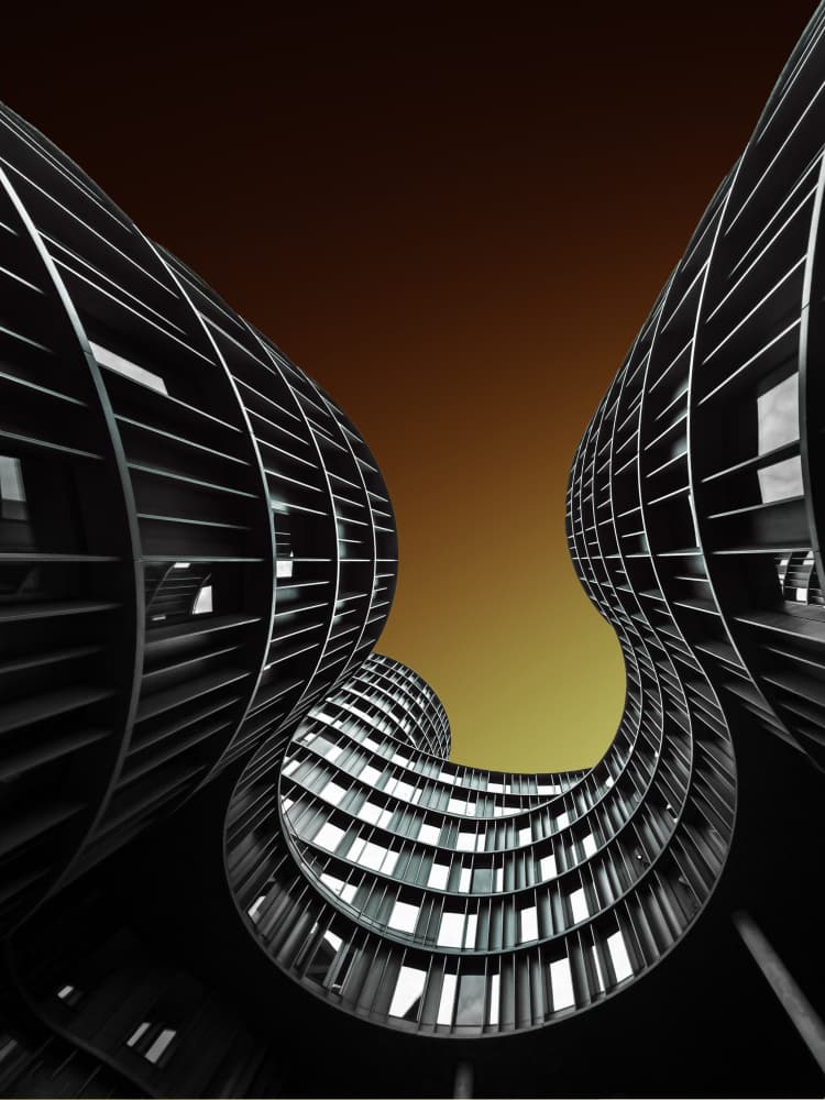 Modern Curved Architecture by Louie Luo — canvas wall art