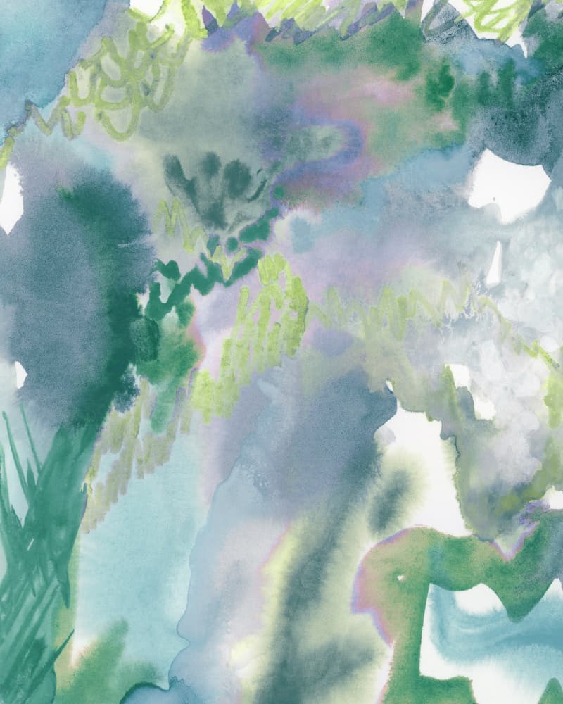 Ethereal Green Blue Abstract by Renée Stramel — canvas wall art