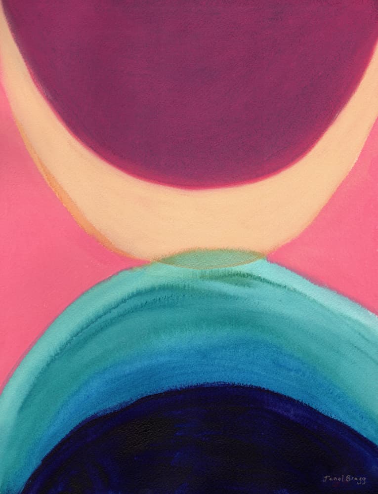 Vibrant Abstract Curves by Janel Bragg — canvas wall art