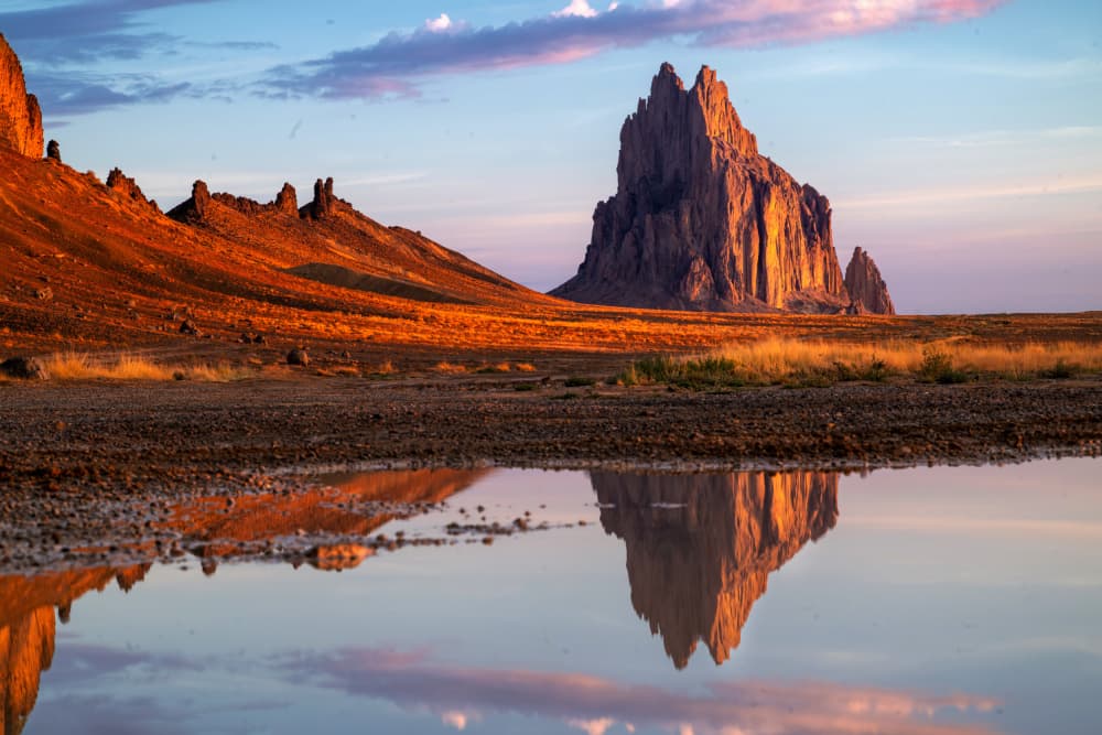 Desert Butte Reflection by Jie Fischer — canvas wall art