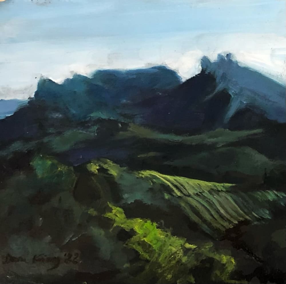 Serene Mountain Landscape by Dora Krincy — canvas wall art