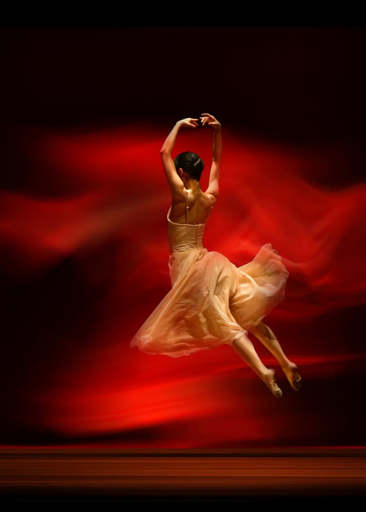 Graceful Red Dancer by Rob Li — canvas wall art