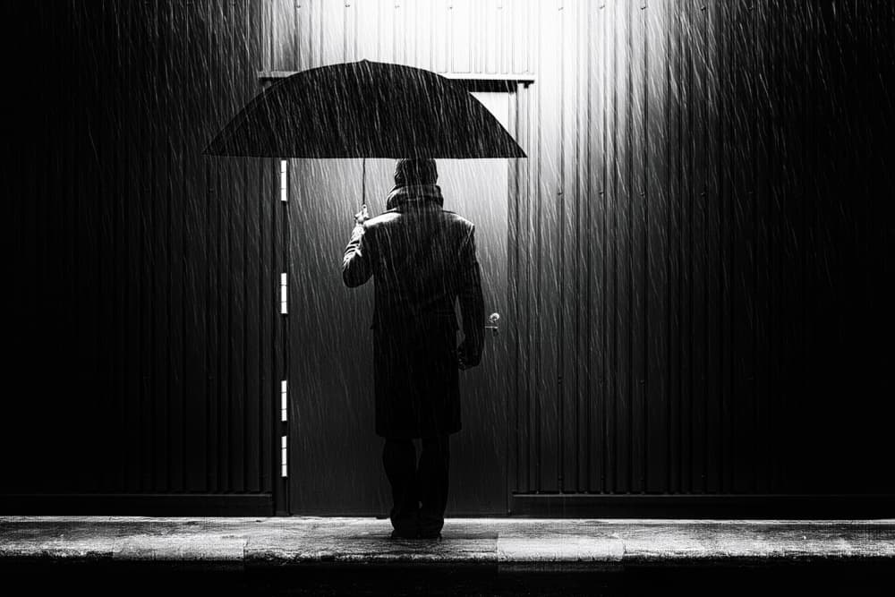 Man in Rainy Night by Stefan Eisele — canvas wall art