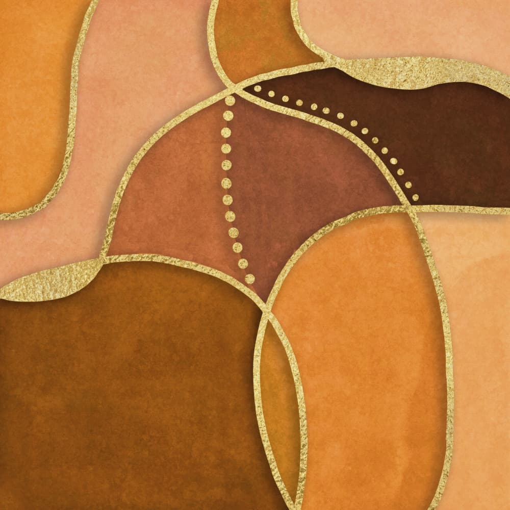 Golden Terracotta Flow by Andrea Haase — canvas wall art