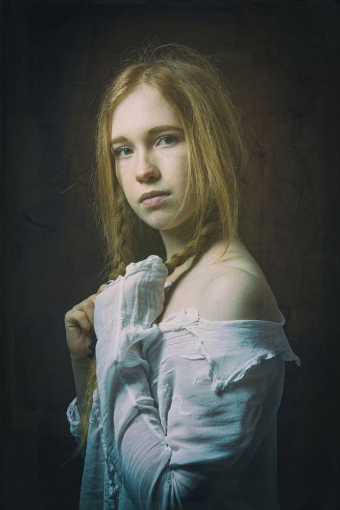 Pensive Blonde Girl by Ruth Franke — canvas wall art