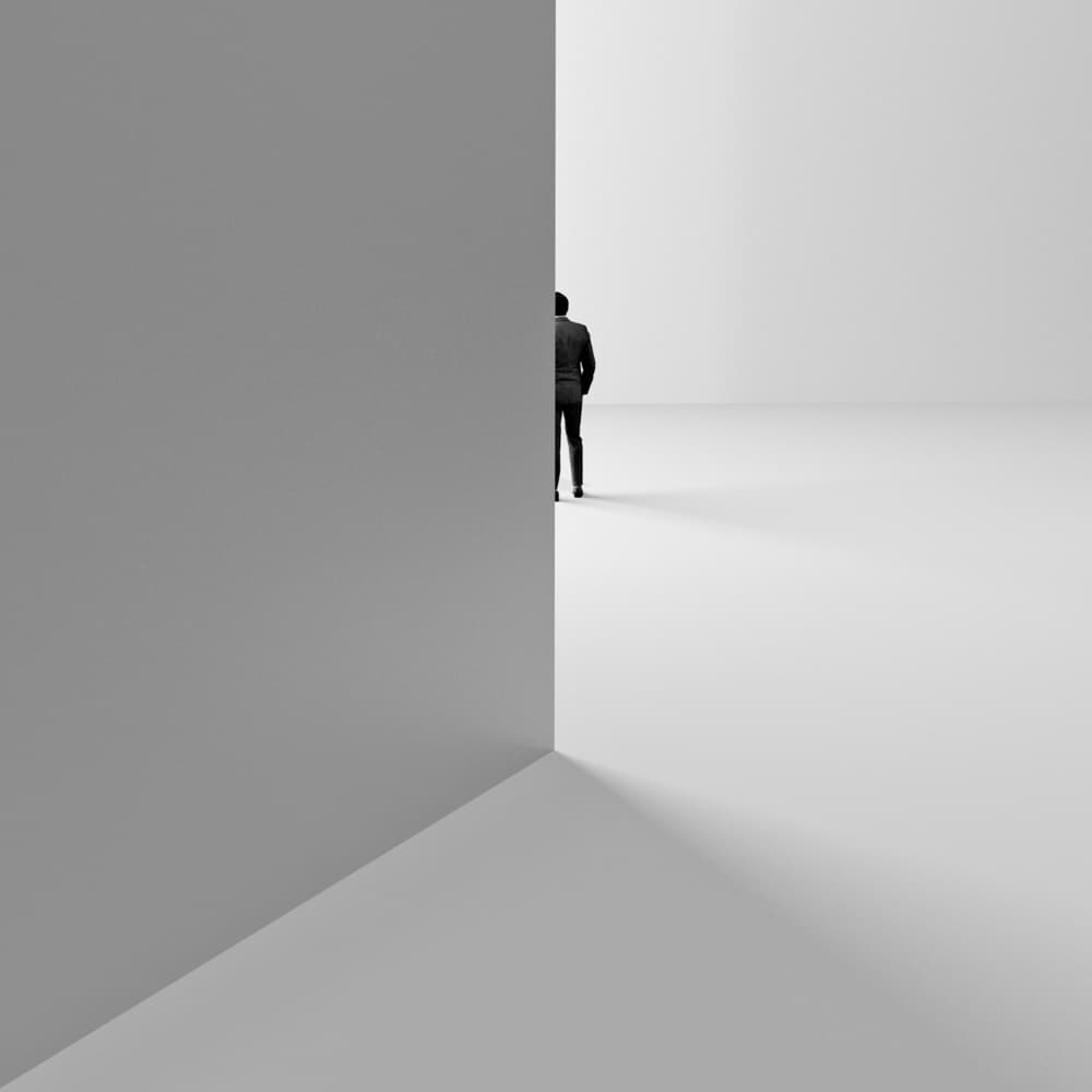 Man in Minimal Space by Antonyus Bunjamin (Abe) — canvas wall art