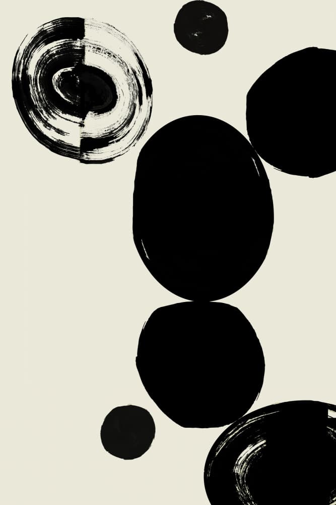 Abstract Black Forms by cartissi — canvas wall art