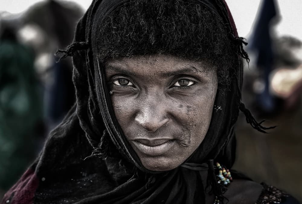 Intense Woman Portrait by Joxe Inazio Kuesta Garmendia — canvas wall art