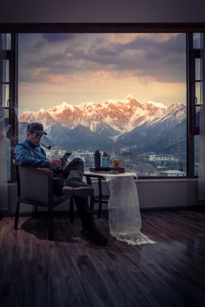 Cozy Mountain View by qiye — canvas wall art