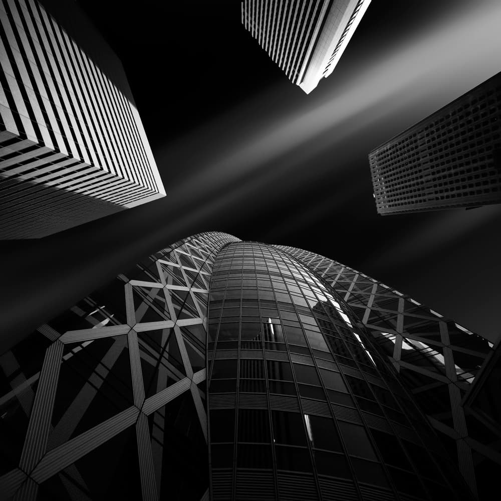 Shinjuku Skyscraper View by Yasuhiro Takachi — canvas wall art