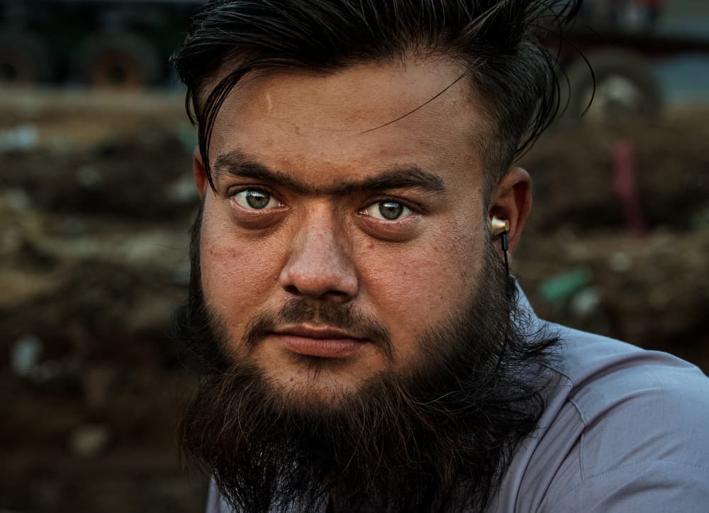 Intense Bearded Gaze by Joxe Inazio Kuesta Garmendia — canvas wall art