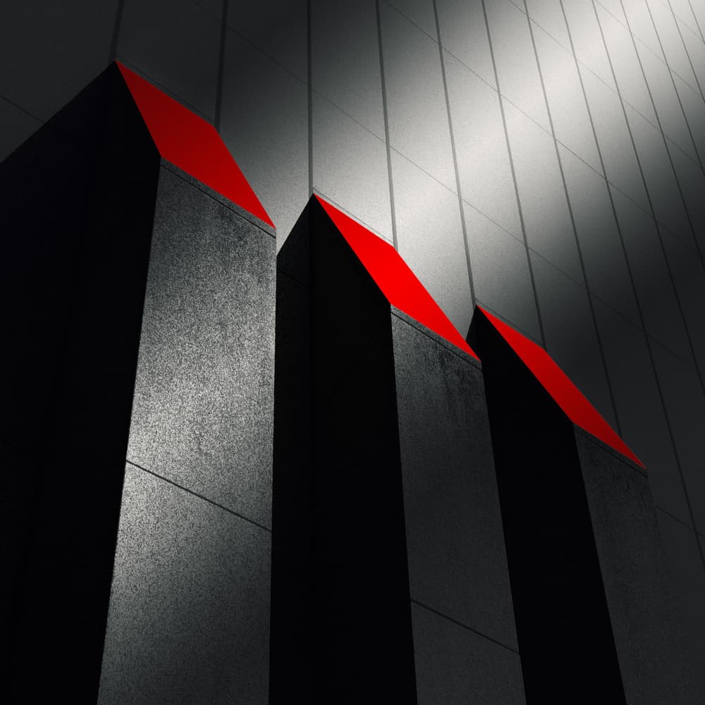 Abstract Red Architecture by Marc Huybrighs — canvas wall art