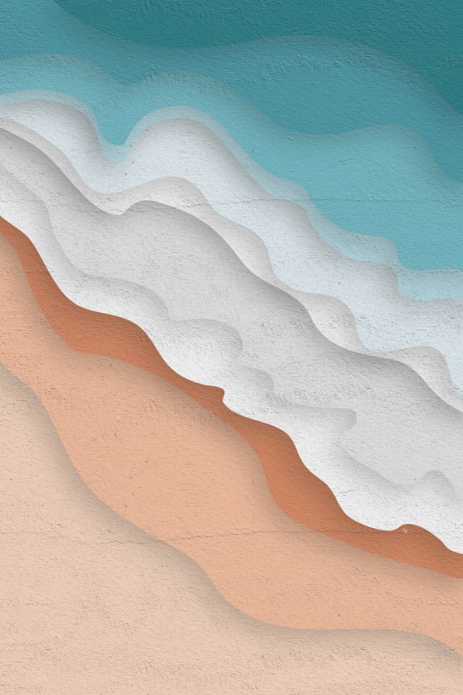 Abstract Coastal Layers by Martina — canvas wall art