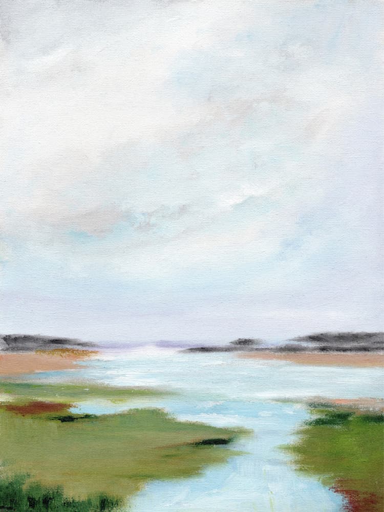 Serene Marsh Landscape by Nikita Jariwala — canvas wall art