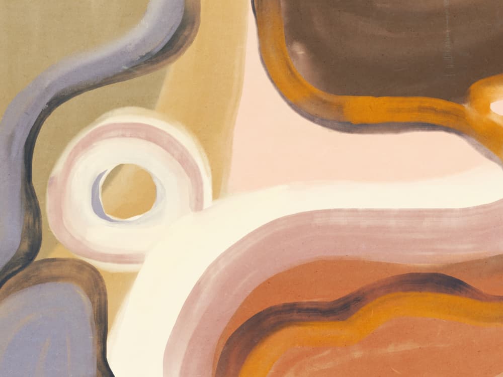 Soft Abstract Curves by Little Dean — canvas wall art
