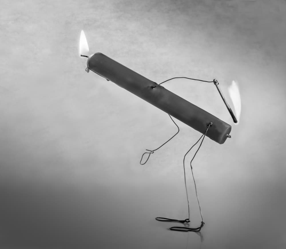 Bowing Candle Figure by Giorgio Toniolo — canvas wall art