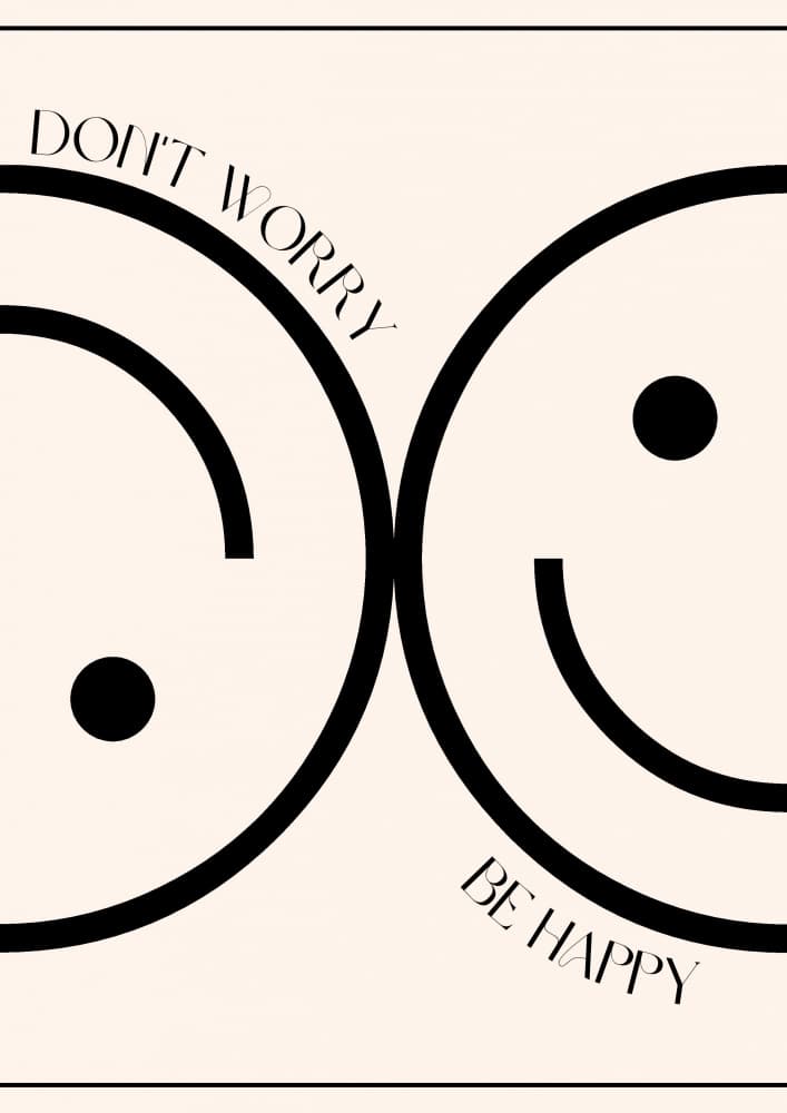 Don't Worry Be Happy by Nazma Khokhar — canvas wall art