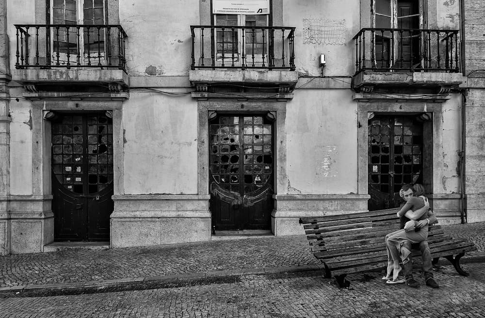 City Street Embrace by Jose C. Lobato — canvas wall art