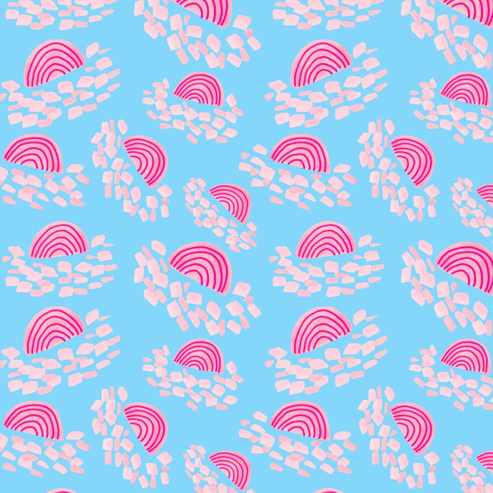Playful Pink Arches by Michele Channell — canvas wall art