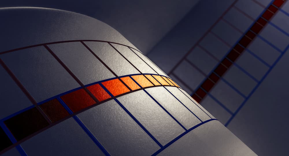 Glowing Geometric Curves by Marc Huybrighs — canvas wall art