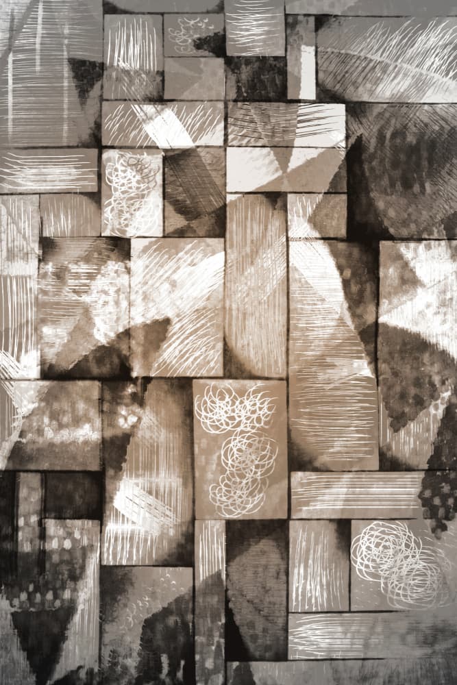 Sepia Geometric Layers by Christina Sillen — canvas wall art