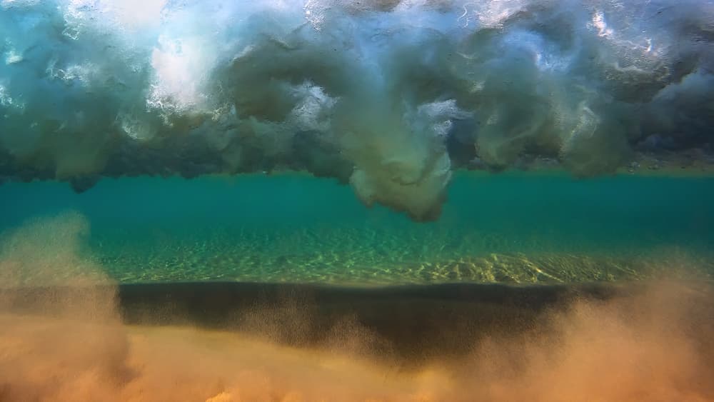 Underwater Wave Break by Paolo Lazzarotti — canvas wall art