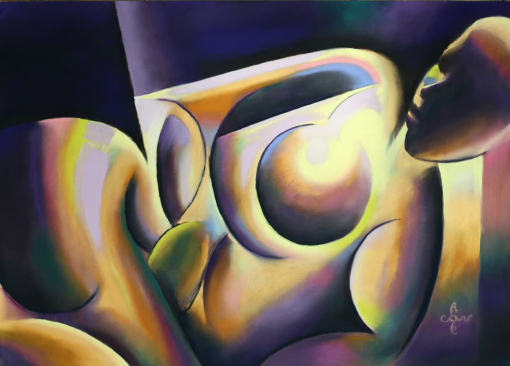 Vibrant Abstract Figures by Corné Akkers — canvas wall art