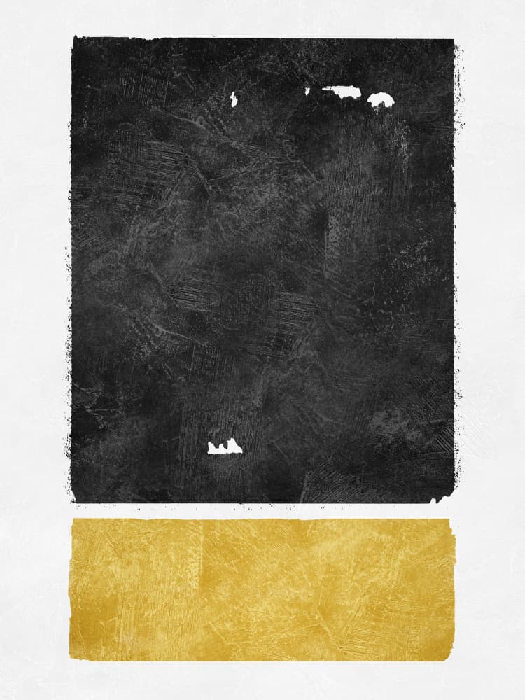 Textured Black Gold Abstract by Ema Paraschiv — canvas wall art