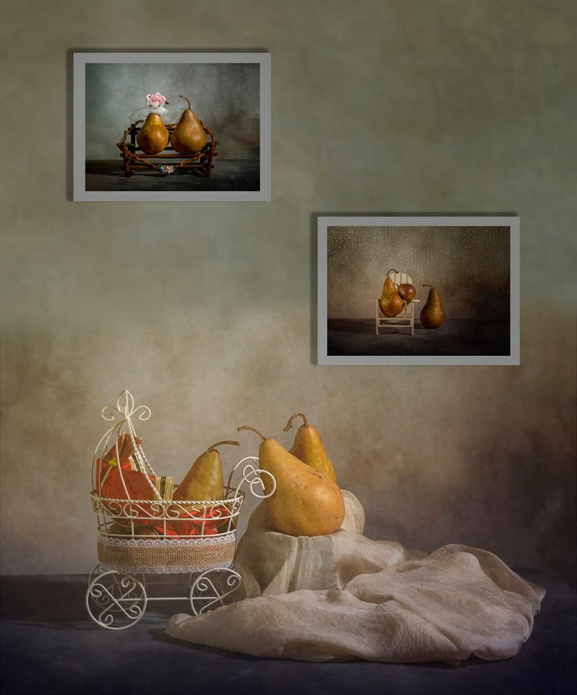 Cozy Pear Still Life by John-Mei Zhong — canvas wall art