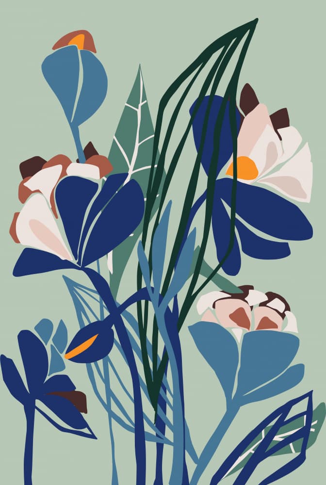 Modern Botanical Bloom by Annick — canvas wall art